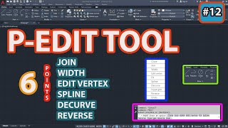 #12 How To Use P-edit Command In Autocad | Beginner Course | Cad Gizmo
