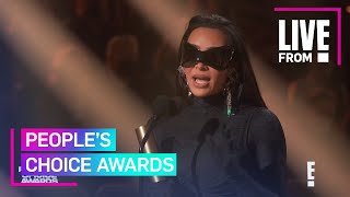 Kim Kardashian Thanks Kanye "Ye" West at 2021 PCAs | People's Choice Awards