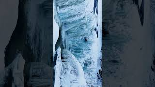 Cinematic Frozen Waterfall Landscape #djiair3s