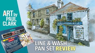How to Paint a Little Cornish Shop in Line and Wash - including A Derwent Paint Set Review