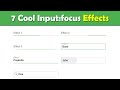 7 Cool Input Animations with HTML & CSS | Project 33/100