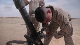 Marines Fire M252 81mm Mortars