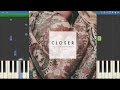 The Chainsmokers ft. Halsey - Closer - Piano Tutorial