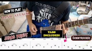 Judas Priest - Panic Attack guitar lesson HOW TO PLAY their new single! (Intro, Verse, Chorus riffs)