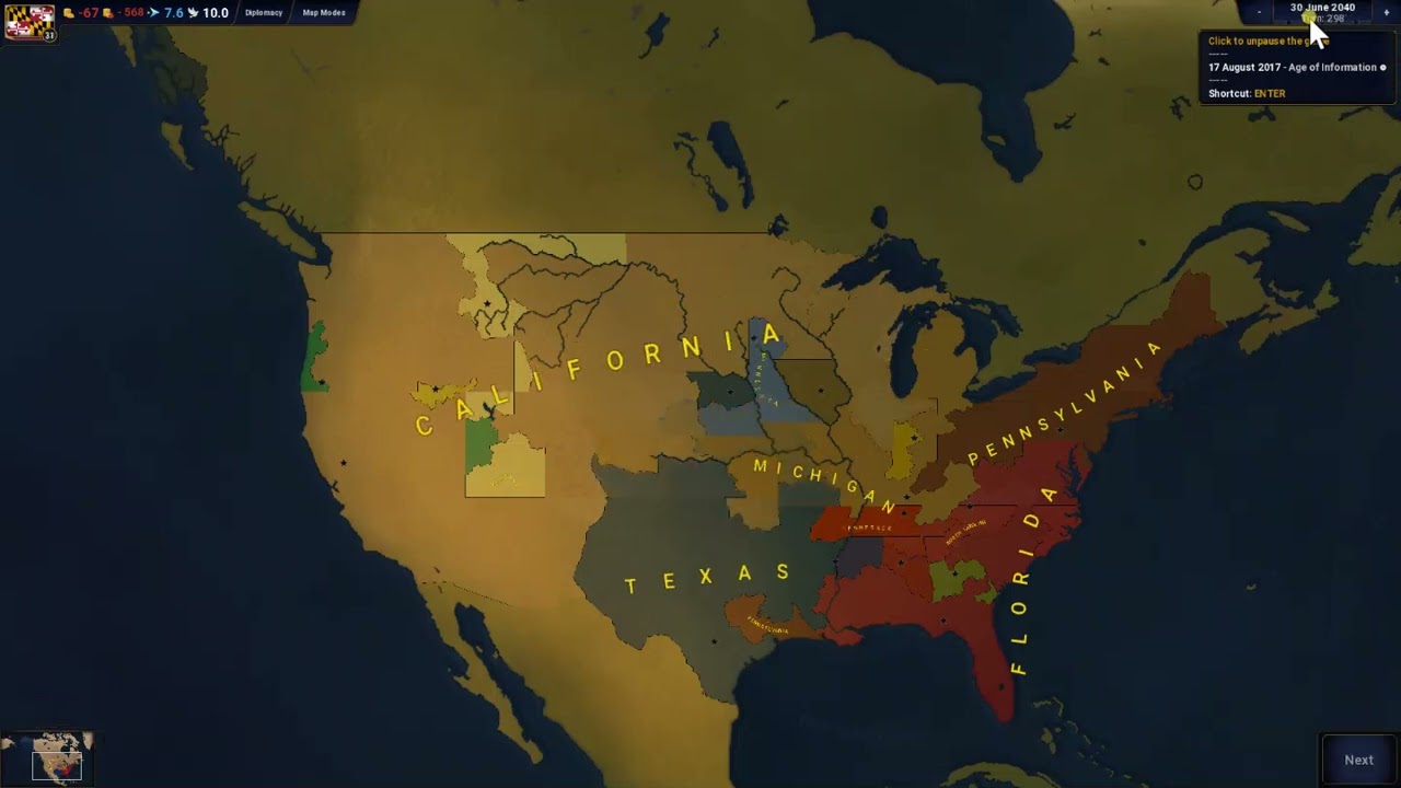 Aoh2 Usa Timelapse 2017 2117 Youtube