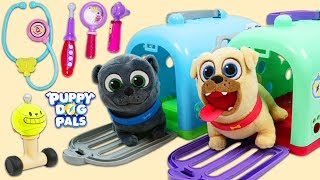Disney Jr Puppy Dog Pals Bingo and Rolly Become Tiny and Visit Pet Vet Toy Hospital!