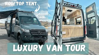 Luxury Family Van Tour w/ shower🚿 & rooftop tent ⛺| VAN TOUR