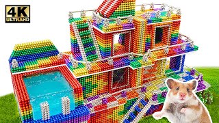Build Most Beautiful Mansion Swimming Pool From Magnetic Balls (Satisfying) | Magnet World Series