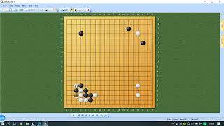 围棋常型14：白棋侵入黑棋单关守角的变化。