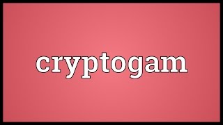 Cryptogam Meaning