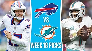Sunday Night Football (NFL Picks Week 18) BILLS vs DOLPHINS | SNF Free Picks & Odds