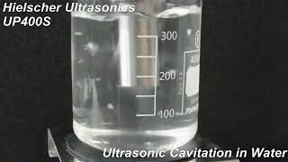 Ultrasonic Cavitation in Water (https://www.hielscher.com) - Hielscher Sonicator