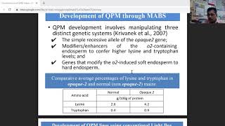 Quality Protein Maize (QPM) development through marker assisted breeding