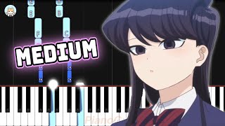 Komi Can't Communicate OP - "Cinderella" - MEDIUM Piano Tutorial & Sheet Music