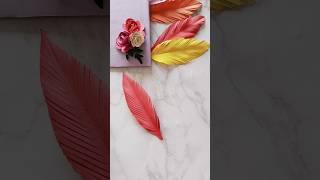 Feather DIY with paper| Paper craft/Easy feather 🪶#feathercraft#craft#viralshorts#papercraft#shorts