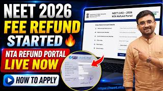 NEET 2026 Fee Refund Process Started 🔥 NTA Refund Portal Live | Bank Details Submit Last Date 27 May