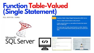 How to Create an Inline Table-Valued Function | SQL Server Tutorial