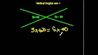 2-7 Vertical Angles Example