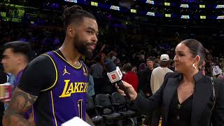 D'Angelo Russell talks 44 points & Lakers win, Postgame Interview 🎤