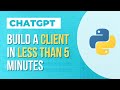 Program a Python ChatGPT client with the help of ChatGPT (openai.Completion.create + davinci engine)