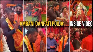 Inside Video Of Mukesh Ambani Ganpati Pooja | SRK, Salman Khan, Ranveer Singh | Ambani's Ganesha