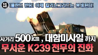 [폴란드 반응] 사거리 500㎞ 확장에 대함미사일까지 발사하는 K239 천무의 진화: 이제 칼리닌그라드는 봉쇄된다! (772화)