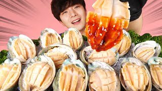 ENG SUB)Fresh Raw Abalone Sashimi Eating Mukbang🌊Seafood Korean ASMR 후니 Hoony Eatingsound Realsound