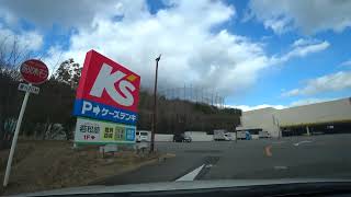 ［4K］（ケーズデンキ ガーデンシティ垂水店　）の平面駐車場に、入りました。I entered the flat parking lot of K's Denki Garden City .