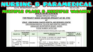 MULTIPLE VACANCY IN MULTIPLE PLACE NURSING AND PARAMEDICAL RECRUITMENT ON CONTRACT