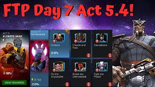 FTP Account Day 7! Act 5.4! 2 Week Cavalier Challenge! Live! - Marvel Contest of Champions