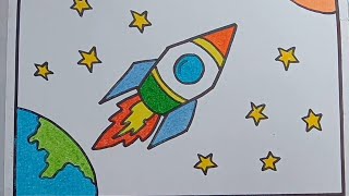 Rocket drawing | how to draw Rocket | step by step | easy way to draw | by ART & CRAFT