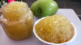 वर्षेभर टिकणारा कैरीचा जाम ,साखरेचा मुरांबा | muramba recipe | raw mango jam easy recipe |