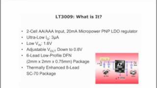 LT3009 - 3µA IQ, 20mA Low Dropout Linear Regulator