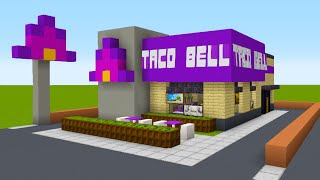 Minecraft Tutorial: How To Make A Modern Taco Bell (Restaurant) "2021 City Tutorial"