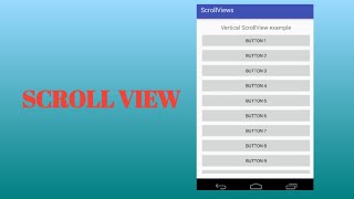 scrollview in android / how to add scroll view in android/ scroll bar in android studio/ android UI