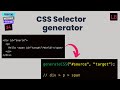 Generate CSS selector for the target DOM element | JavaScript Interview Question - 24