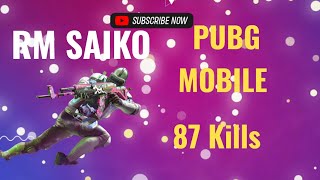 87 KILLS!💓💓Wow!! MY REALLY HARDEST GAMEPLAY IN HIGH TIER LOBBY SQUAD FULL RUSH | PUBG MOBILE CSOLO