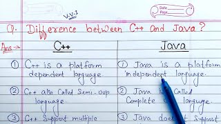 Difference between C++ and Java | C++ vs Java | Learn Coding