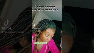 Double coloration de tes cheveux blancs rapidement avec le café ☕️ indigo henné #diy #naturalhair