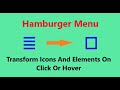 Animated Hamburger Menu Tutorial - CSS Effects | Beginner Tutorial