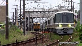 JR西日本 221系C1編成 リニューアル車 所属先へ回送 大野浦→前空(カメラ固定Ver.) 2013.6