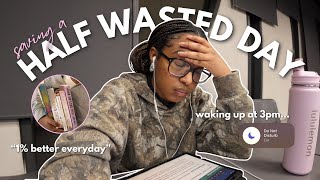 how to SAVE a half WASTED day 🎀 | *realistic* from rotting to recovery + productive tips
