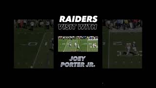Raiders VISIT with Joey Porter jr. #raiders #lasvegasraiders #nfl #nfldraft #raidernation