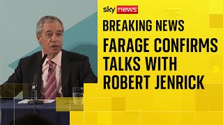 Nigel Farage reacts to Robert Jenrick's sacking
