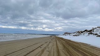 【石川県】冬の千里浜なぎさドライブウェイを走る🚗💨2022.1月