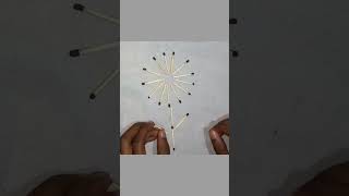 Beautiful Flower Making With Matchstick | Easy Craft Idea #shorts #sovanarts #matchsticksart