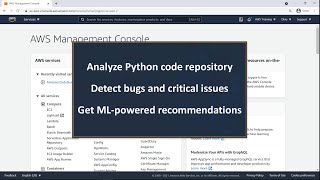 Improve the quality of your Python code using CodeGuru Reviewer | Amazon Web Services