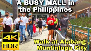 Busy Market and Mall in the Philippines | Walk at Alabang Muntinlupa City [ 4 k ]