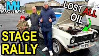 Snetterton Stage Rally 2025!! 😃 Mk2 Escort loses OIL its oil!!! 🙁