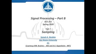 ECE251 - Signal Processing - Sampling